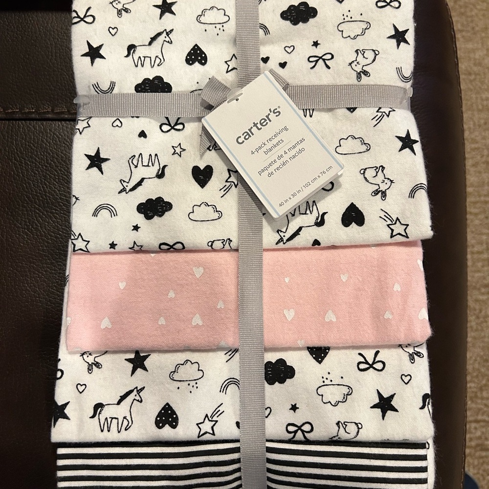 NWT Carter’s 4 pack receiving blankets